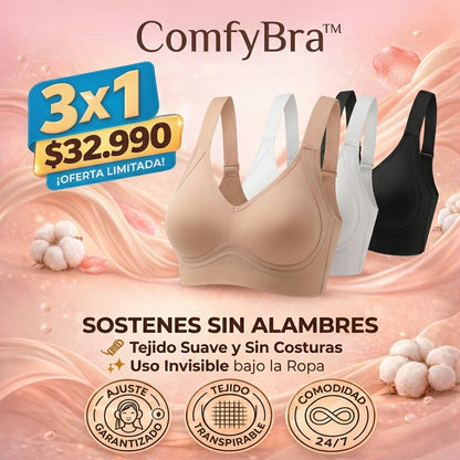 ComfyBra™ Oferta 3x1 - Sin Aros, Sin Costuras, Sin Marcas
